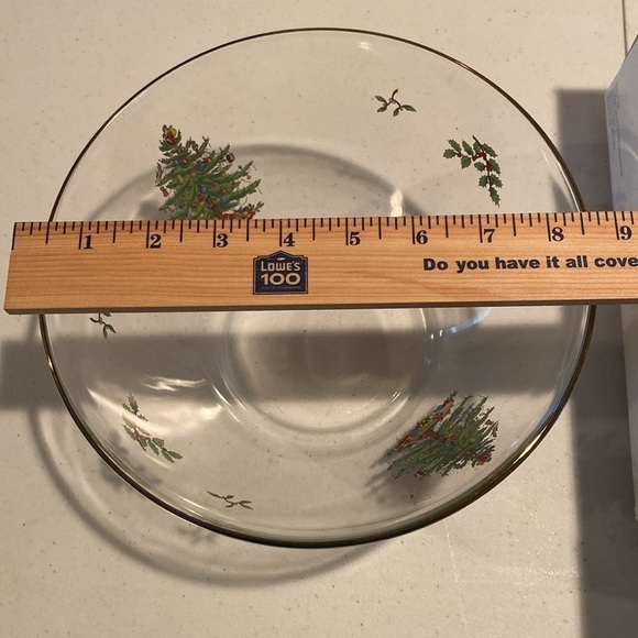 Spode glass salad bowl 9 inch - Picture 4 of 5